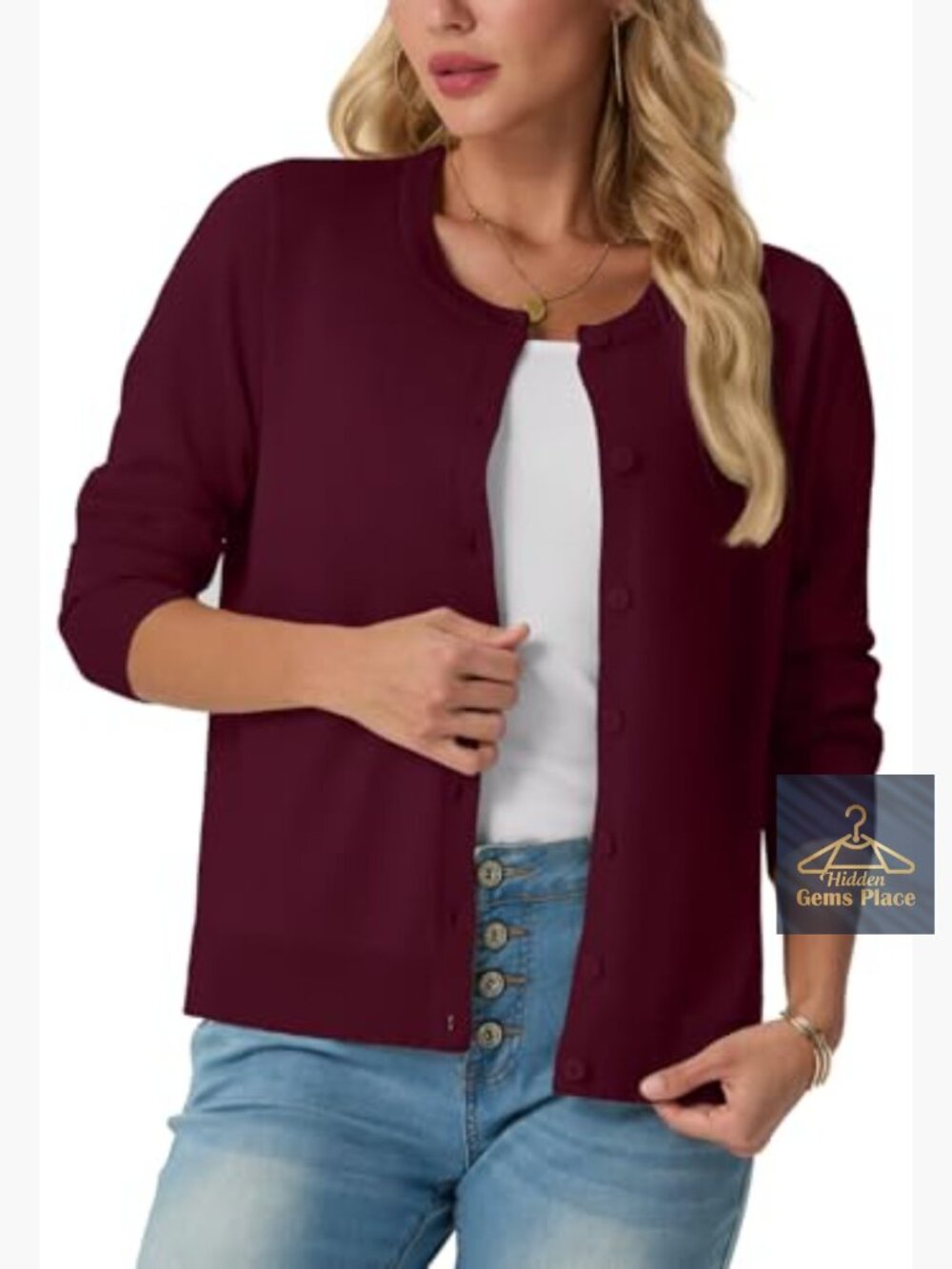 Lightweight Long Sleeve Button Up Ribbed Knit Cardigan Sweater - Picture 3 of 7